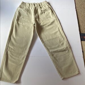 H and M casual beige denim pants size 2